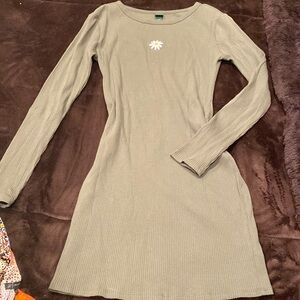 Dark Green Sweater Dress